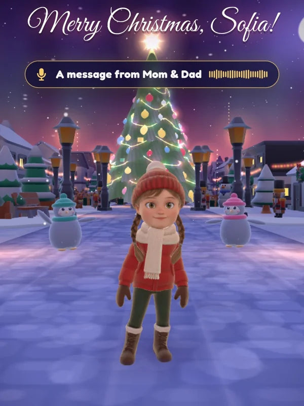 Demo game, Sofia (kids demo): Your voice message playing at the finale