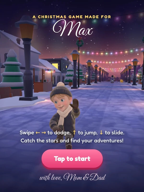 Demo game, Max (kids demo): Their name on the street banner and billboards