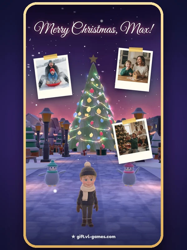 Demo game, Max (kids demo): The 15-second vertical story video on a phone