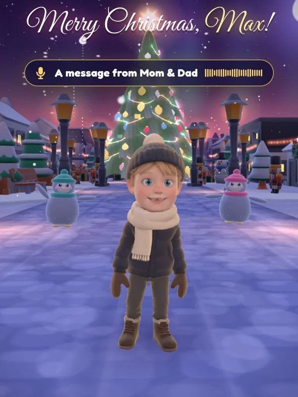Demo game, Max (kids demo): Your voice message playing at the finale