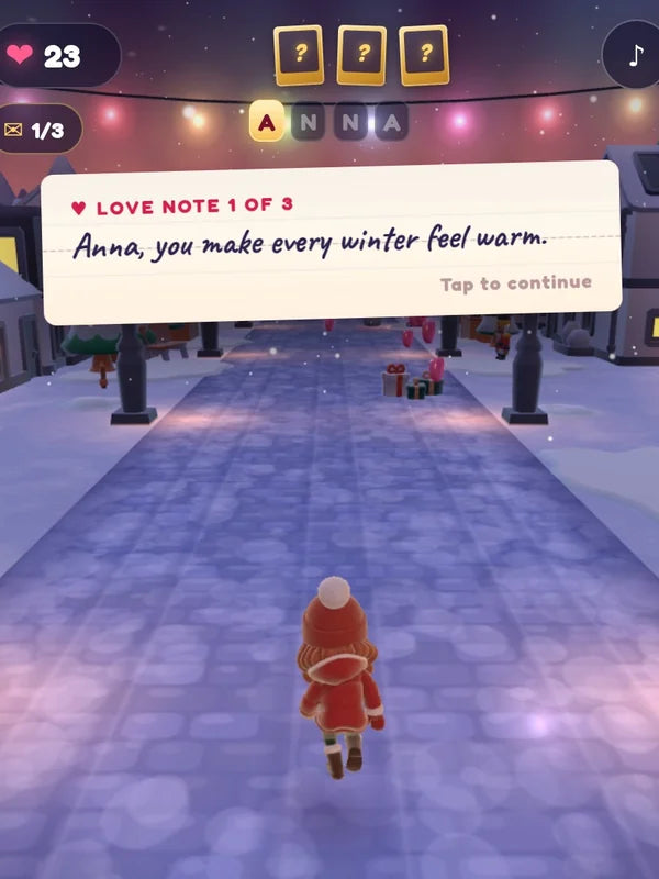 Demo game, Anna (partner demo): Collectibles and a hidden note card