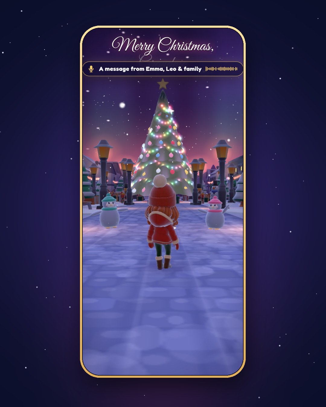 Demo game, Grandma (family demo): Voice message at the finale
